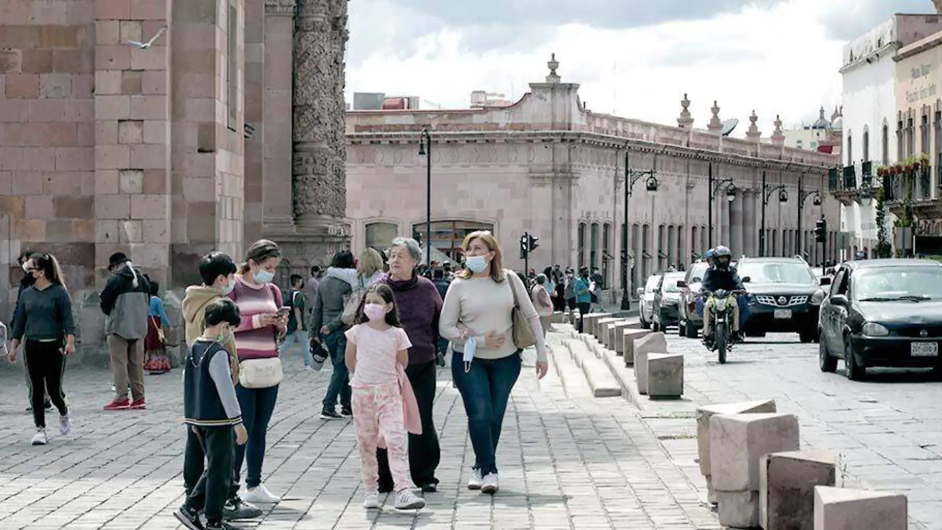 Actividad cotidiana en el centro de la ciudad de Zacatecas